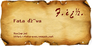 Fata Éva névjegykártya