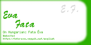 eva fata business card